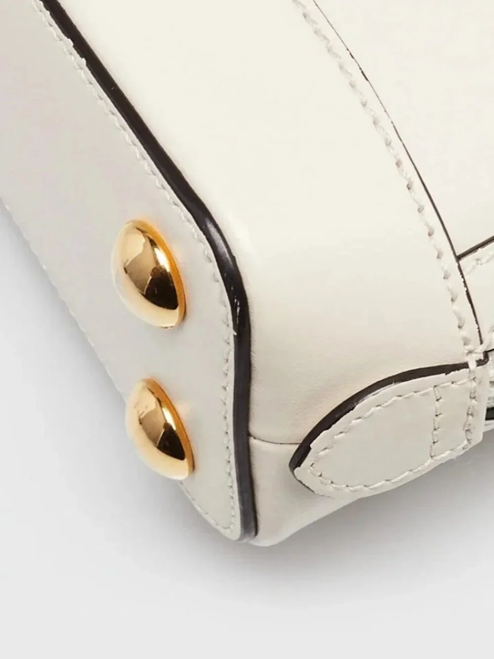Gucci White Smooth Leather 1955 Horsebit Mini Bag